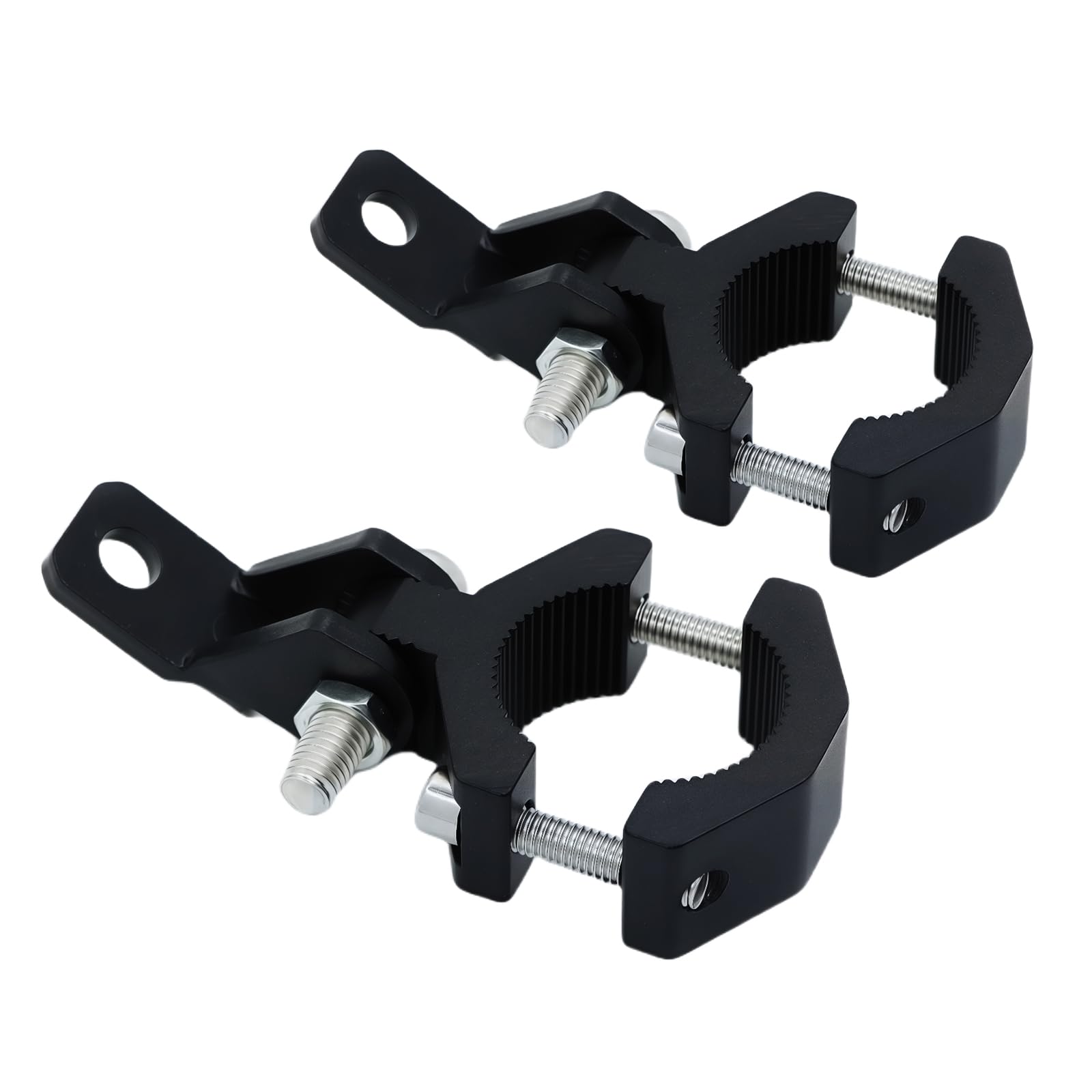PLUSBEAM 2PCS Motorcycle Headlight Bracket, Heavy-Duty Motorbike Tube Clamp Turn Signal Mounting Compatible with UTV ATV Fits 0.85-1.25” Roll Bar