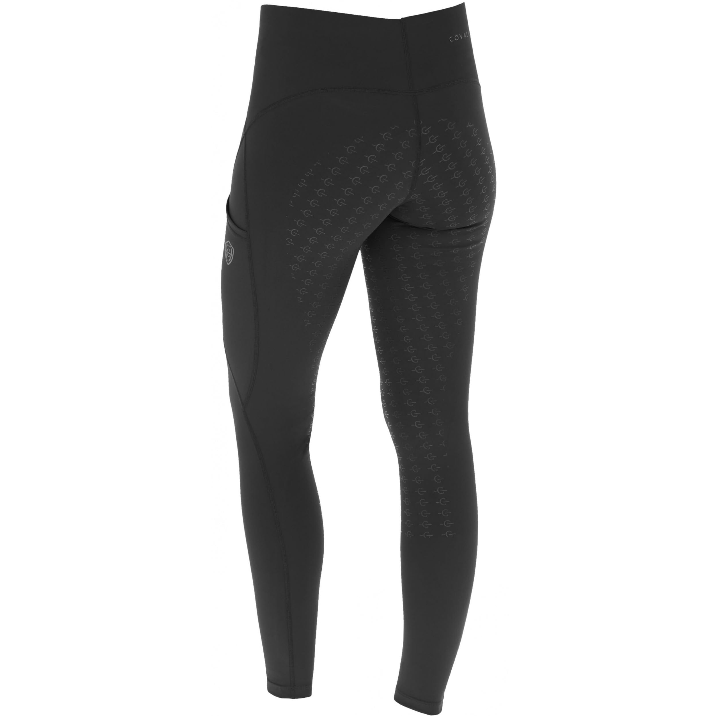 Covalliero - Damskie legginsy do jazdy konnej – legginsy do jazdy konnej – bryczesy z pełnym lejem silikonowym – spodnie jeździeckie z 2 kieszeniami na telefon komórkowy – lekkie i oddychające