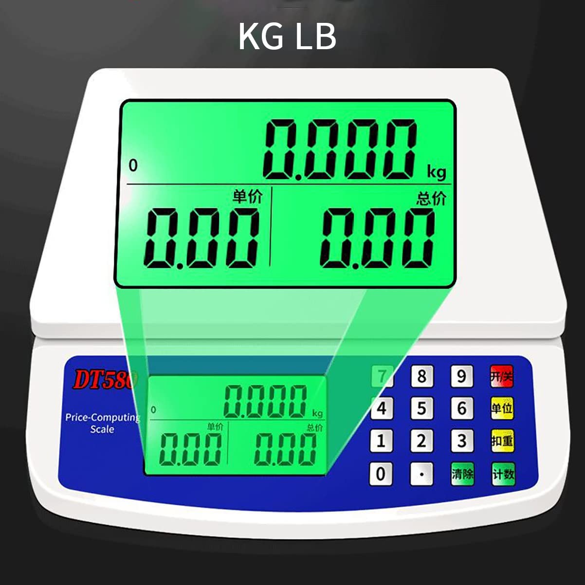 Balance de Cuisine numérique 30 kg avec écran LCD et Fonction Tare 1 g pour la Cuisson de précision des ingrédients Alimentaires à Domicile(Batterie