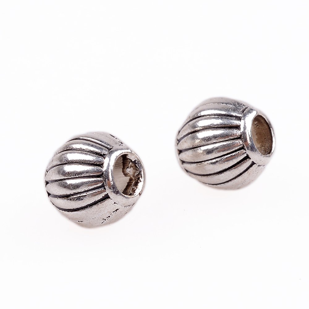 Ciondolo Distanziatore Pallina Argento 925 con Zirconi Blu 6mm - Sfere