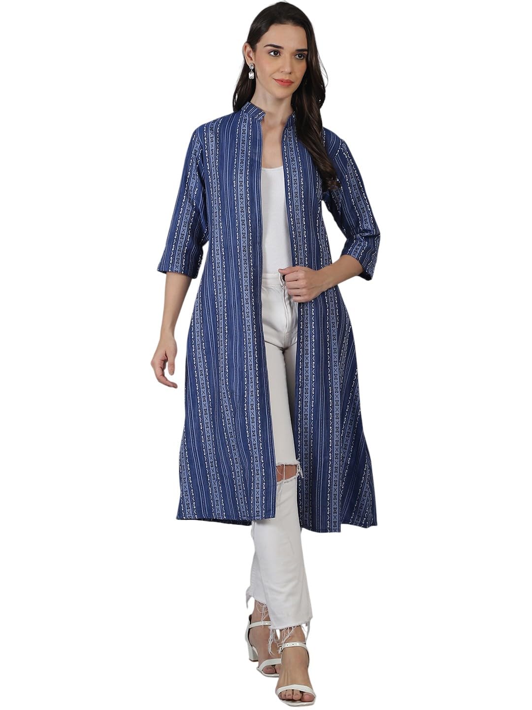 enchanted drapes Blue Printed Women's Cotton Shrug-picture-52