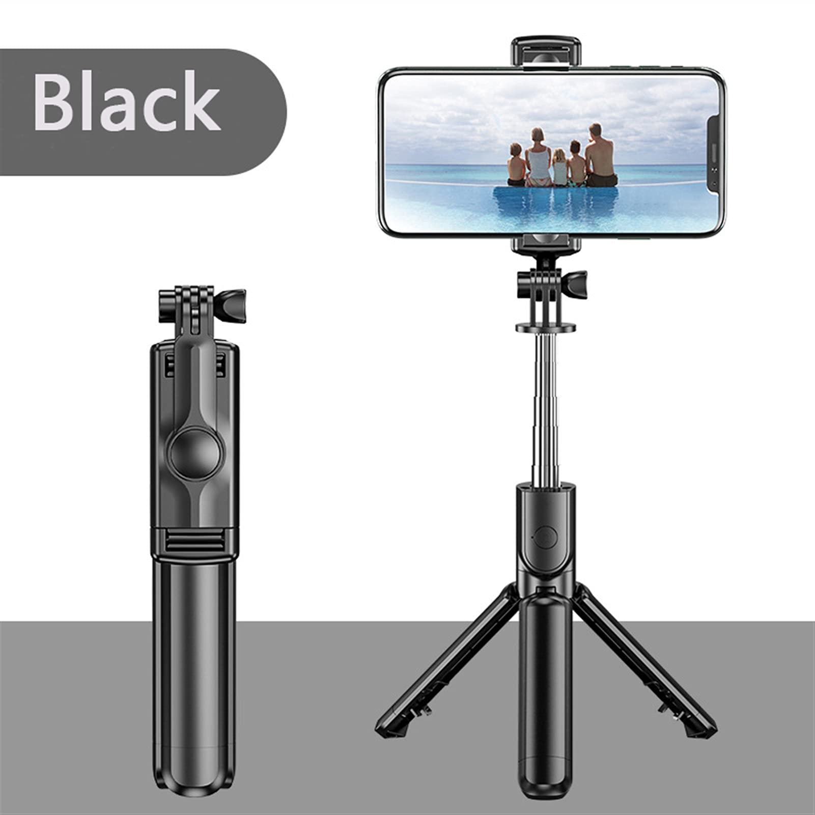 SCRUBY 3 In 1 Selfie Stick Telefono Regolabile Scrivania Treppiede Allungabile Monopiede Con Telecomando Bluetooth Per Smartphone Selfie Stick
