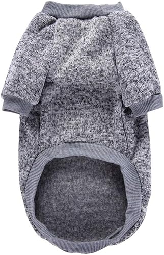 Miniatura 5 de Jecikelon - Ropa para mascotas, suéter suave, cálido y grueso, suéter de invierno para perros (talla XL, color gris)