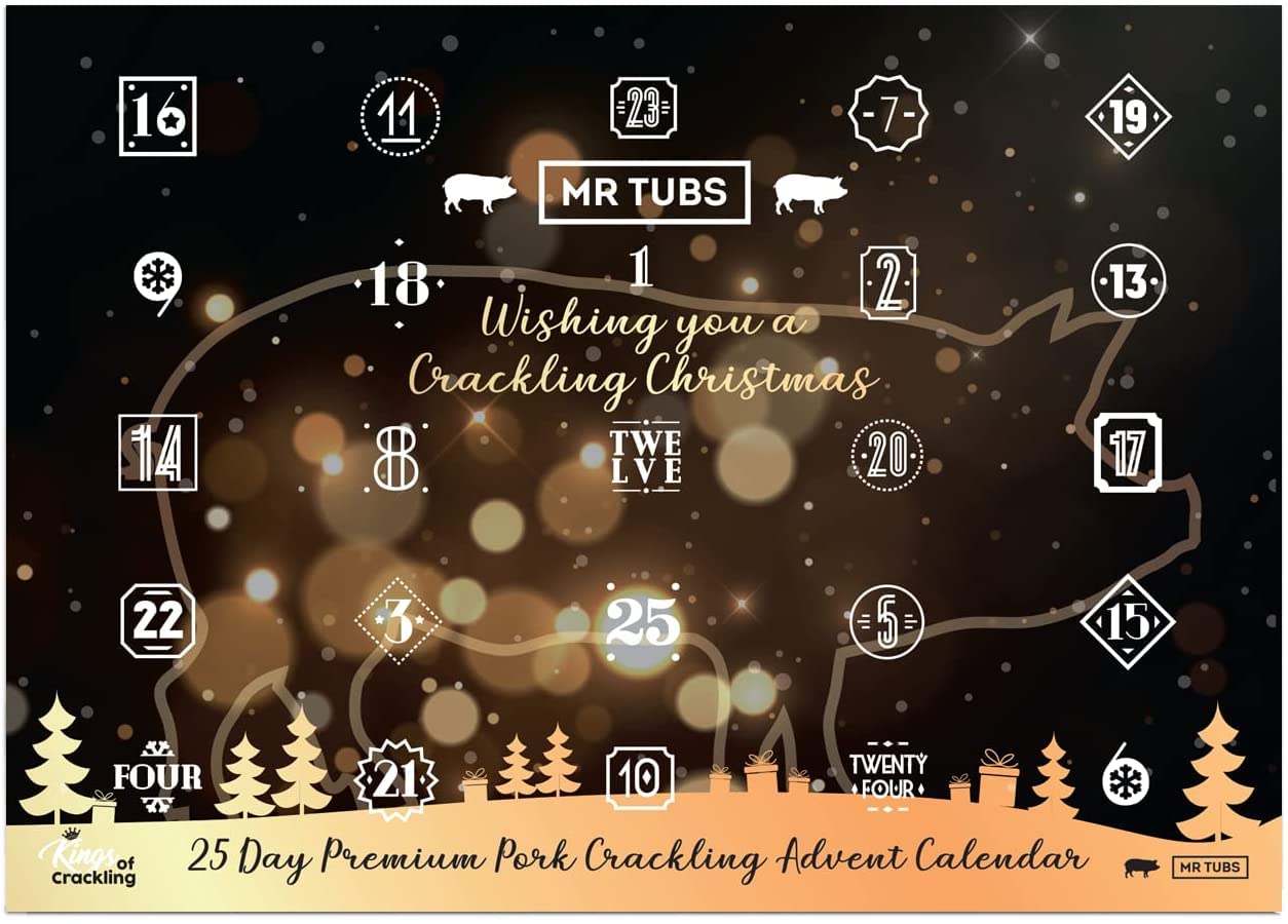 Mr Tubs Pork Scratching Advent Calendar 2021 Keto Pork Crackling Food 