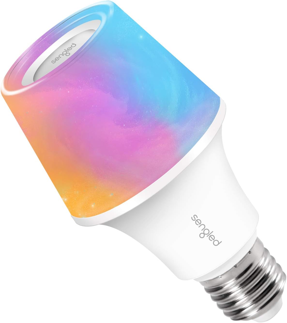 Solo RGBW Bluetooth Light Bulb Speaker Multi Color Changing LED Light Bulb 60W Equivalent Dimmable App Controlled E26 Smart Music Bulb, Compatible with Alexa via Bluetooth Connection