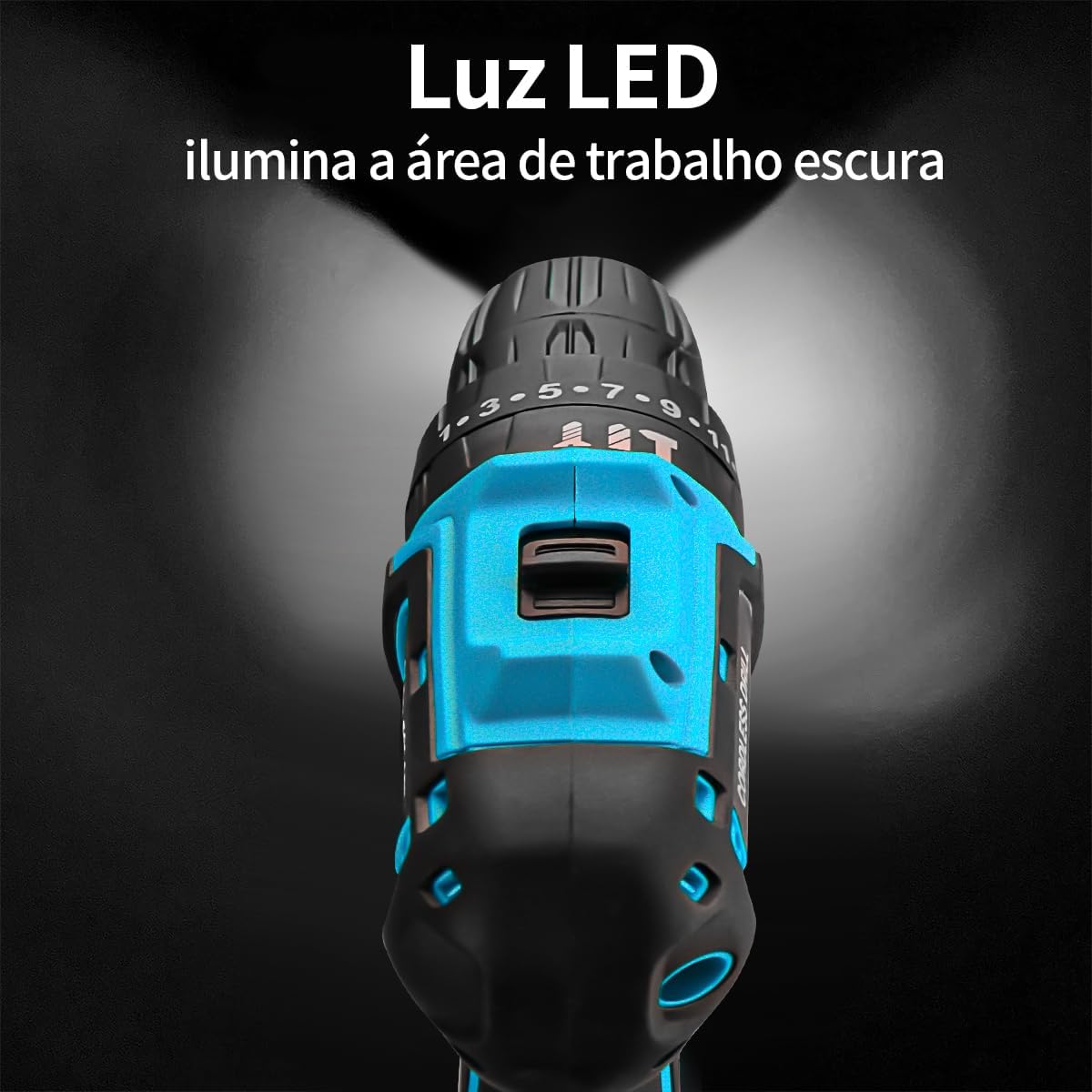 Parafusadeira e Furadeira à Bateria 21V com 2 Baterias e Carregador, 2 Velocidades Variáveis, Luzes LED, Kit de 25 Acessórios e Maleta, Conjunto Completo para Perfuração e Parafusamento, Azul Parafusadeira e Furadeira à Bateria 21V com 2 Baterias e Carregador, 2 Velocidades Variáveis, Luzes LED, Kit de 25 Acessórios e Maleta, Conjunto Completo para Perfuração e Parafusamento, Azul