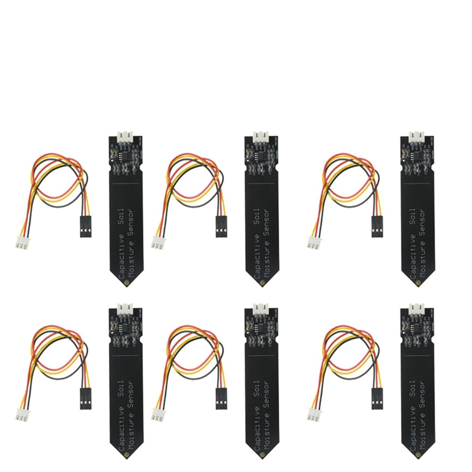 Módulo Sensor Capacitivo de Humedad del Suelo (1-10 Unidades), Amplio Voltaje, 3,3 V, Resistente a la corrosión, for Sensor de Humedad del Suelo.(6pcs)