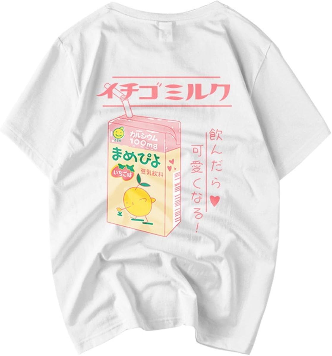 Packitcute Womens Cotton Crewneck T Shirts Japanese Style Cute Cartoon Print Soft Casual Short Sleeve Shirts for Summer