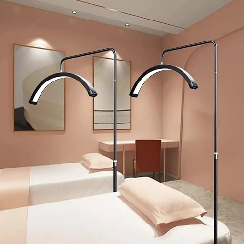 Miniatura 7 de Bling - Pestañas LED de media luna, esteticistas de pestañas PMU Nail Tech Diamond Lámpara de pie Iluminación de uñas brillo y tono ajustables con