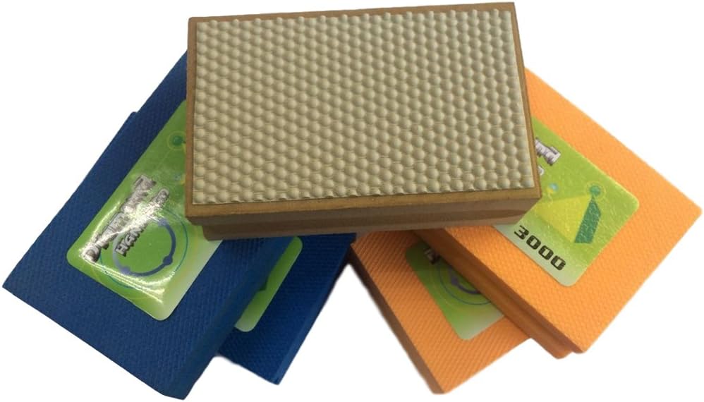 Diamond Hand Polishing Pad 5 Pcs for Sanding Stone Grit 3500-7000