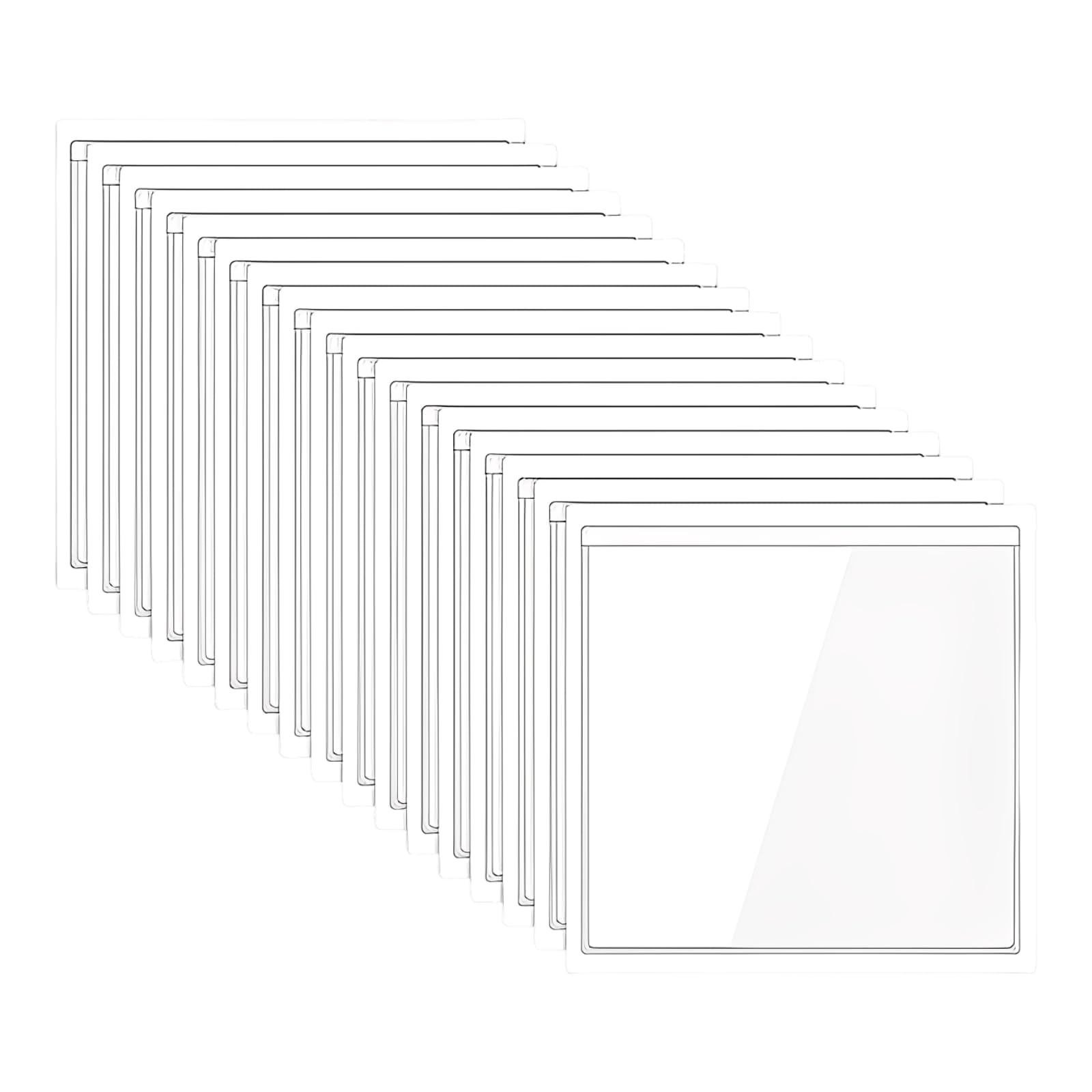 100 pochettes adhésives pour bacs de rangement, porte étiquettes en plastique transparent, 9,5 x 6 cm, pour boîtes, bacs, étagères, maison, bureau, classement et organisation quotidienne