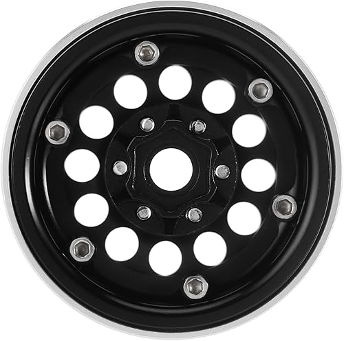 Vista 22 de INJORA Rin Beadlock de 1.9 pulgadas – 5.29 oz Rueda de plato profundo de latón y aluminio súper pesado para 1/10 RC Crawler SCX10 TRX4 VS4-10 Gen8