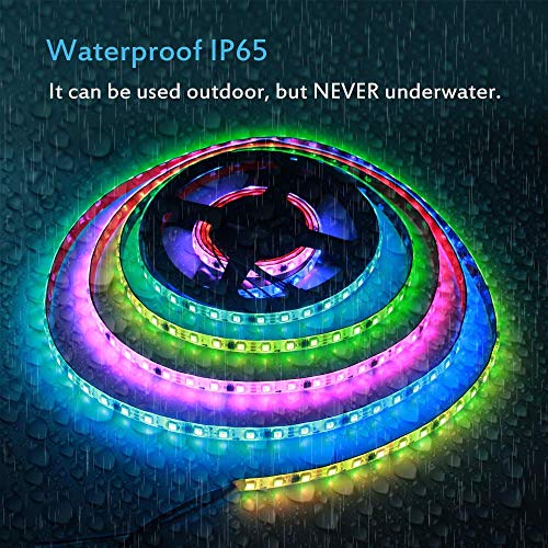 Tira de LED ALITOVE WS2811 RGB 12V 5m 300 LEDs IP65 miniatura 4