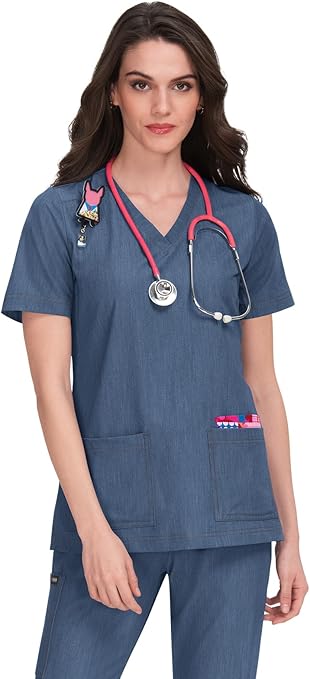 KOI French Bull F103 レディース ルナ スクラブトップ Amazon.co.jp