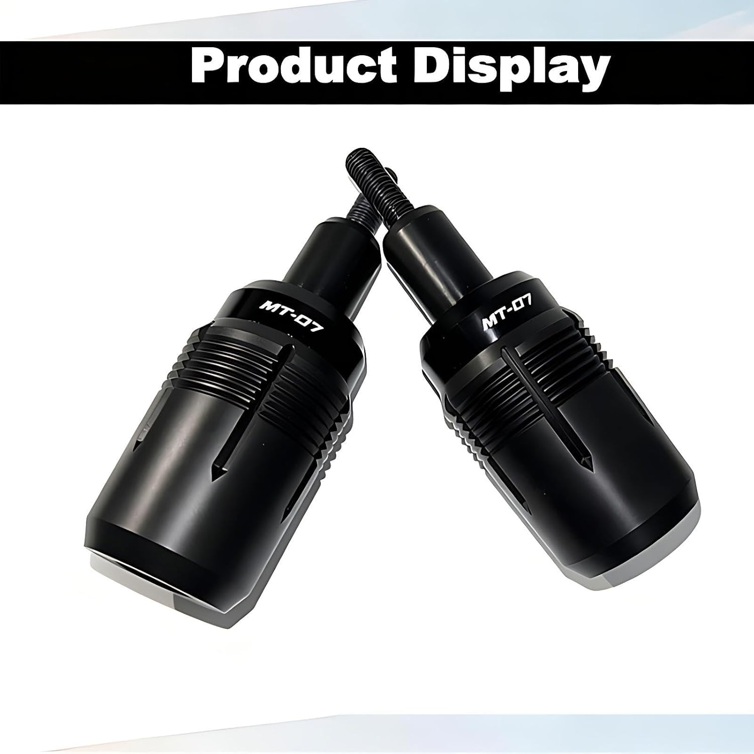 CNC Black Frame Sliders for Yamaha MT07/FZ07/Tracer 700 (2014-2025), Heavy-Duty Crash Protection, No-Cut Fairing Guards