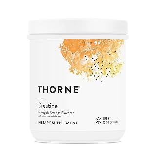 THORNE Creatine - Micronized Creatine Monohydrate Powder - Support for Muscles & Cognitive Function* - for Women & Men - Pineapple Orange - NSF Certified for Sport - 5 g per Serving - 60 Servings - Amazon product rated Grade A