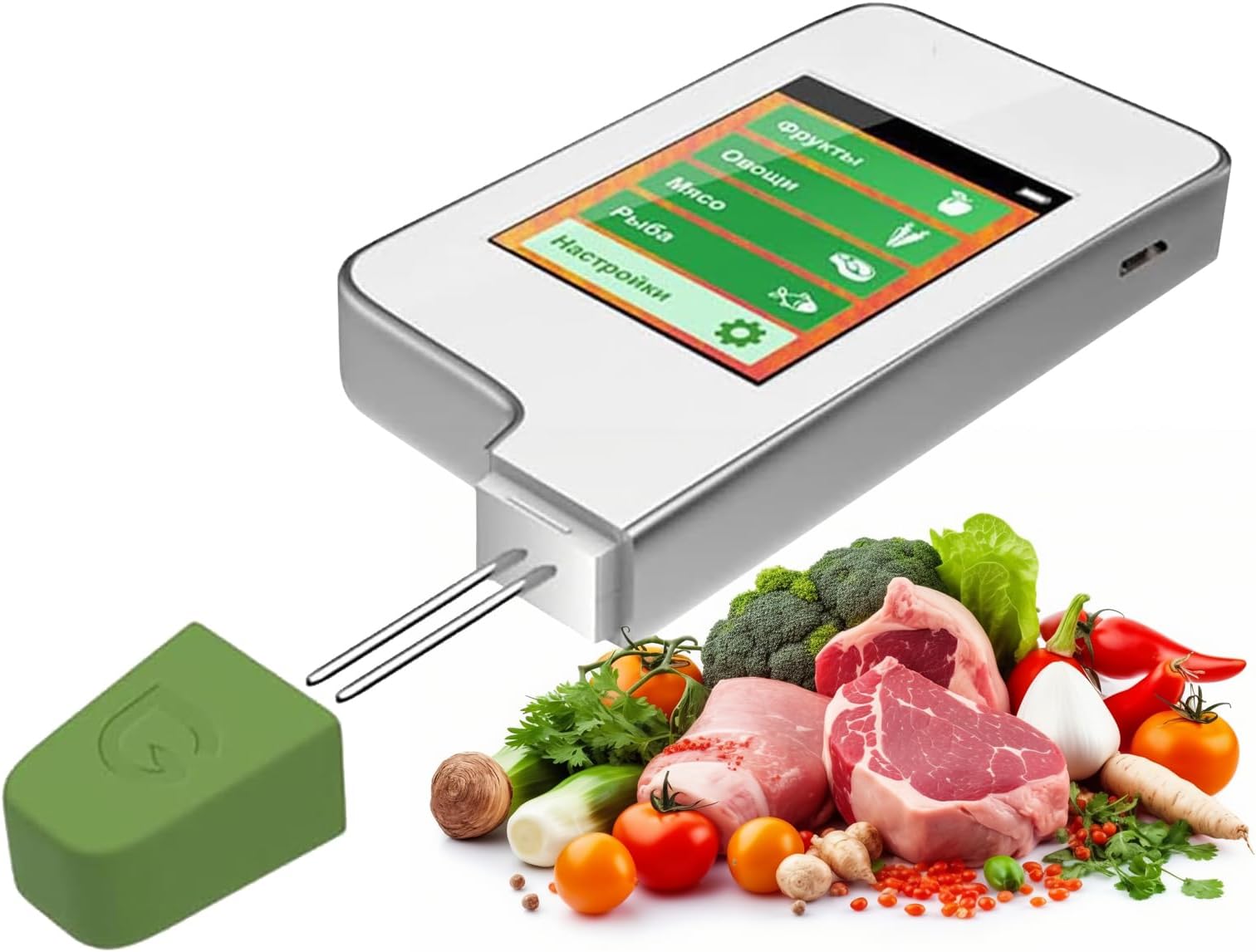 Food Nitrate Tester, Agricultural food residues Digital Detector Meter for Fruit/Vegetable/Meat and Fish โ Accurate and Reliable Testing, Detection Range: 0-9999mg/kg Accurate and Reliable Testing.