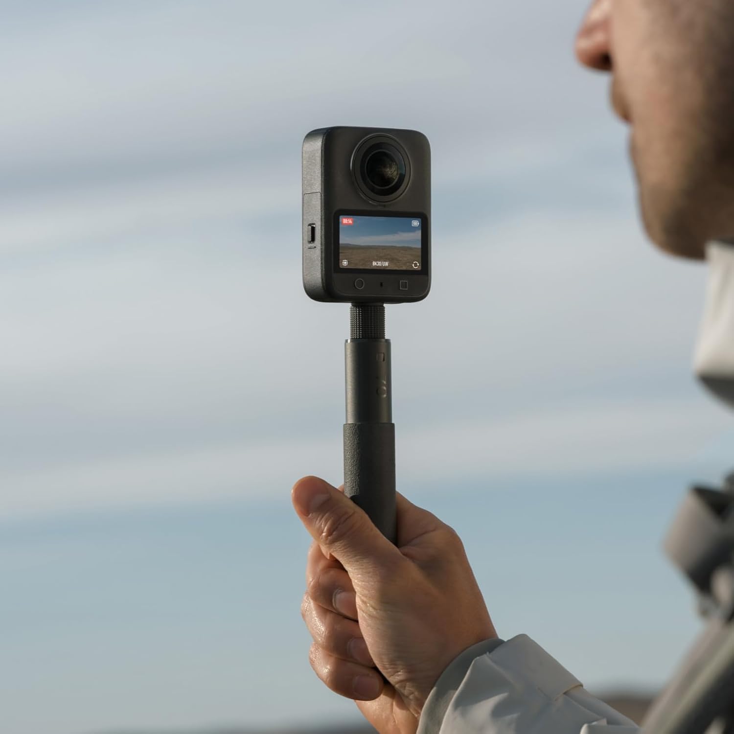 Osmo 70cm Invisible Selfie Stick for DJI Osmo 360,Palm-Sized Design Folds for Easy Portability Anywhere,Lightweight