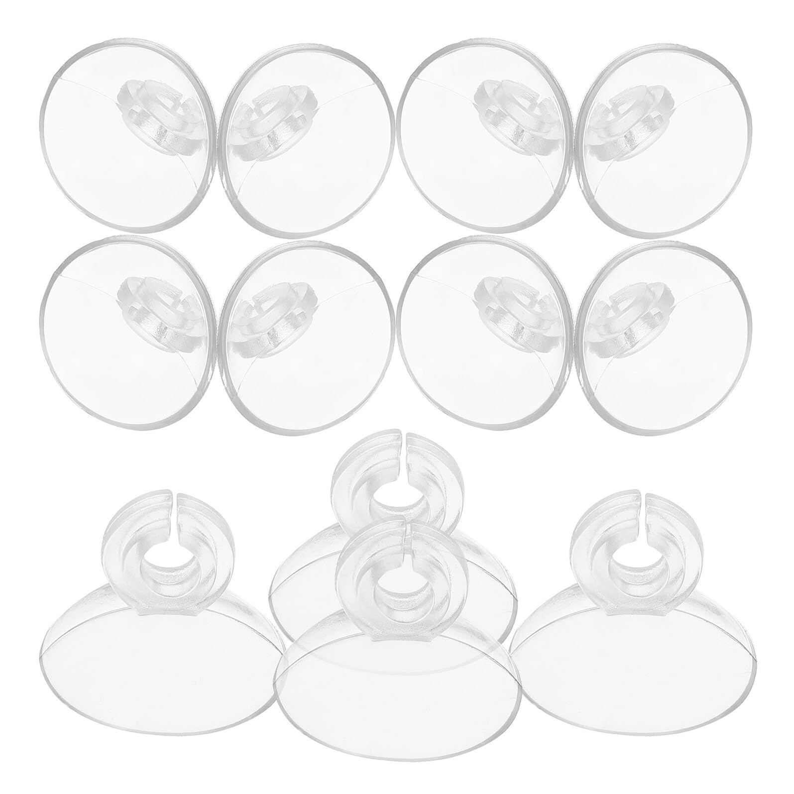 Healifty 20pcs Aquarium Airline Tube Clips with Suction Cups Soft Oxygen Tubing Holders for Fish Tank Air Pump