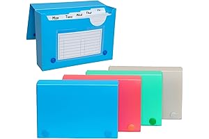 Index Card Case - 4x6 Inch, 200 Capacity, 5 Dividers, Assorted Colors (4-Pack)