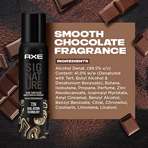 Image of Axe Signature Dark Temptation No Gas Deodorant Bodyspray For Men, 154ml (Pack of 2)