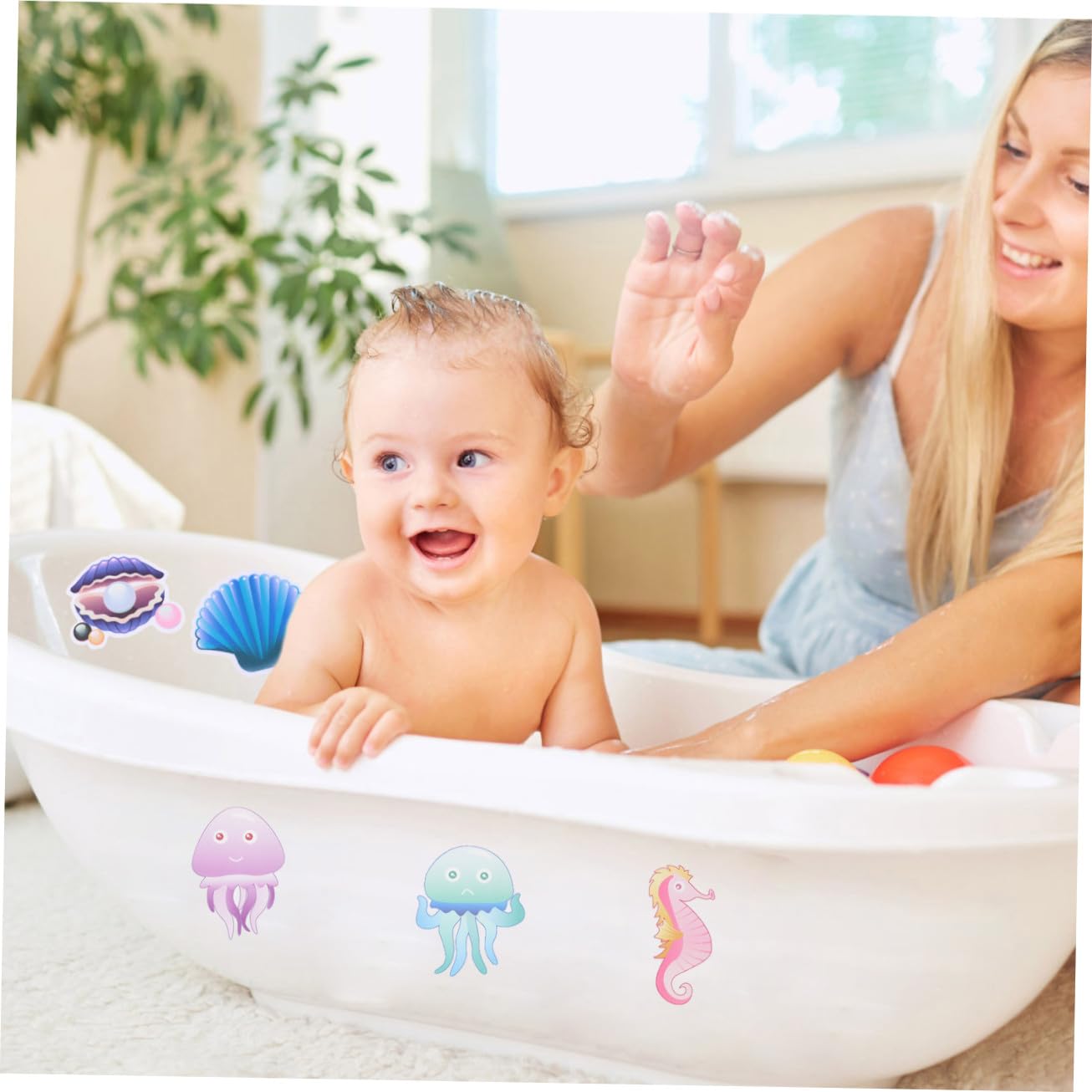 Ciieeo Dibujos Animados De Baño Antideslizante El Bañera para Slip Stickers Infantiles Alcallatas Pared Pegatinas De Baño Antideslizantes De Polivinilo 10 Piezas X 4