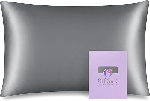 Olesilk - Funda de almohada 100 seda con cremallera oculta para la belleza del cabello y la piel ambos lados 19 milímetros 074pulgadas charmeuse