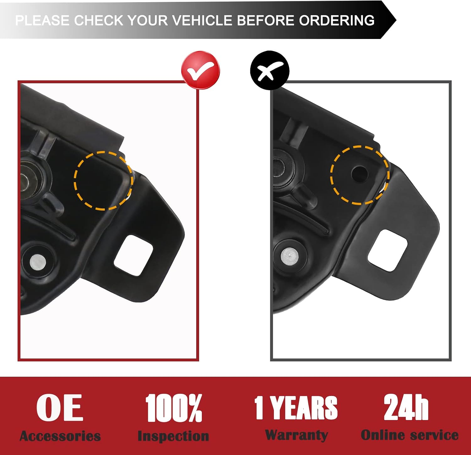 TQPONLY Hood Latch Lock Assembly, Compatible with Dodge Ram 1500 2500 3500 Dakota Durango Replaces 55255451AC