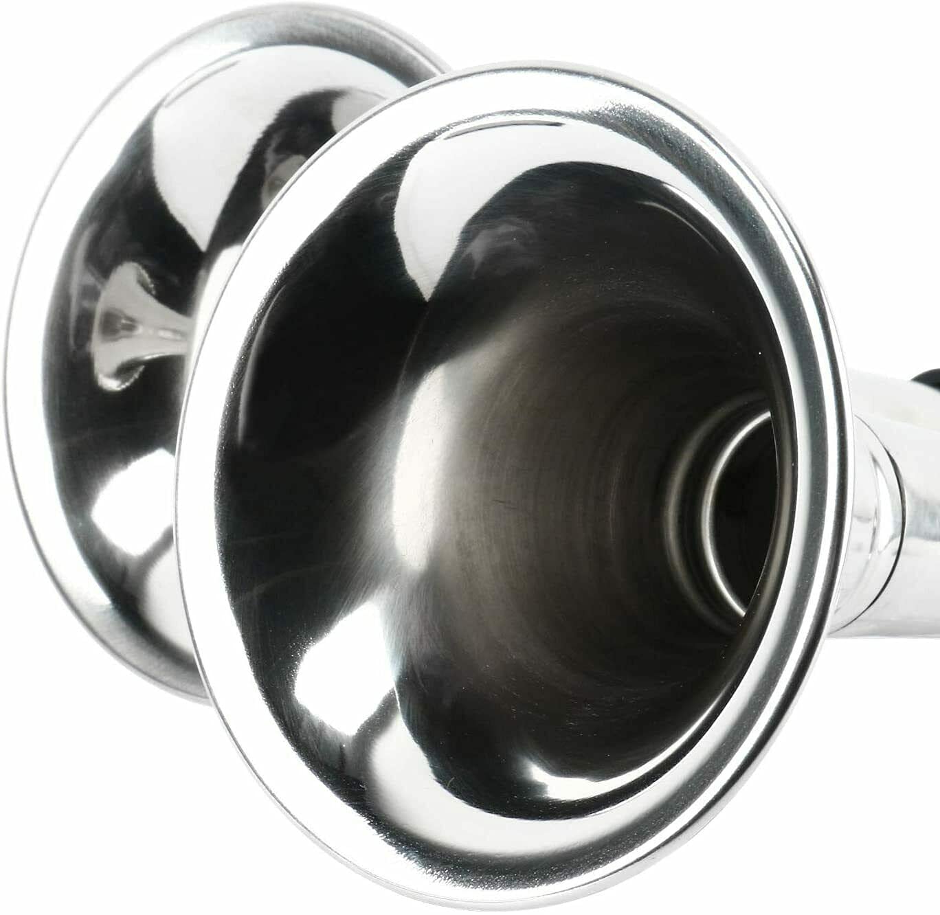 Flexzon Corno ad aria 12 V Elettrico Super Forte Doppia Tromba Marine Grade Barca Acciaio Inox