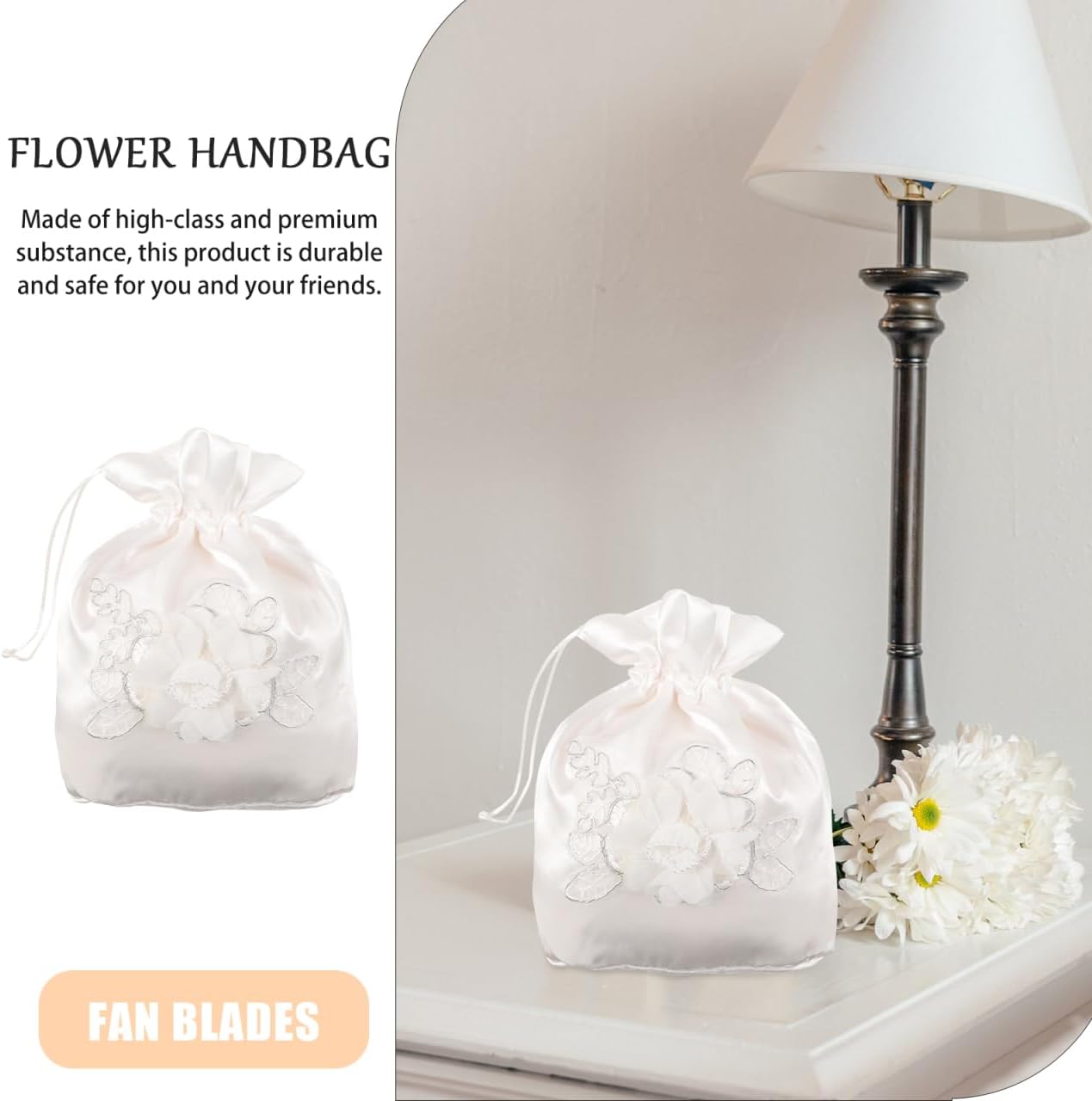 COHEALI Satin Bride Handbag 3 Pack Wedding Gift Bag Drawstring Bridal Bag for Candy Storage Wedding Ceremony Decoration Bridesmaid Favor Pouch 8.85 X 8.66 X 0.59 in