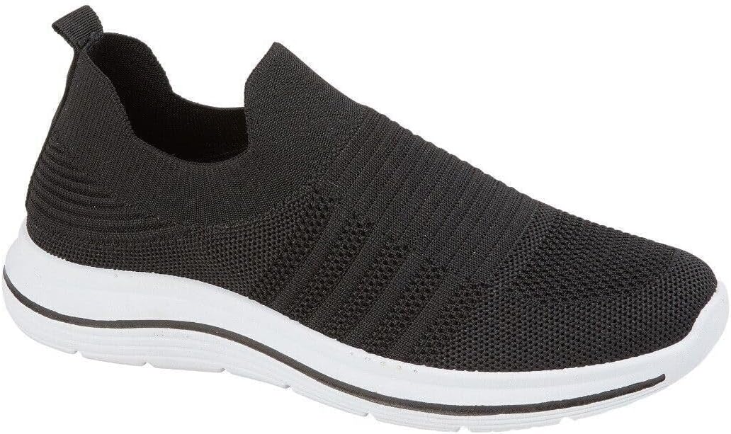 MBNMens Trainers Slip On Casual Walking Gym Sports Sneakers Running Shoes