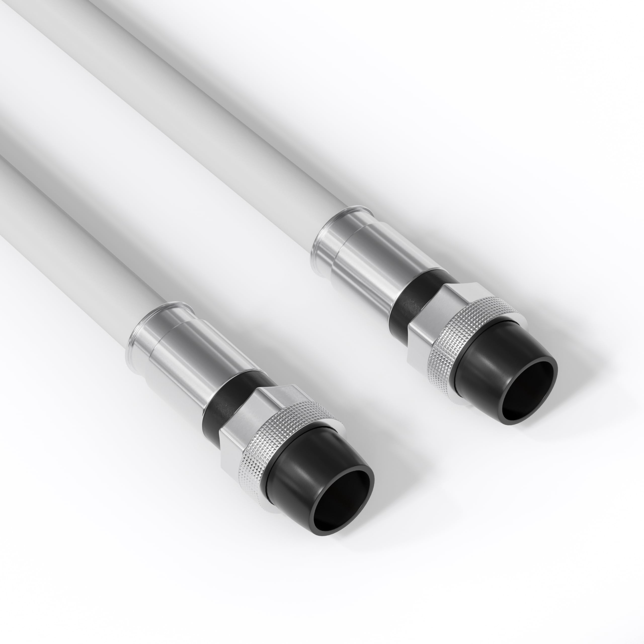 THE CIMPLE CO Cavo coassiale RG6 con attacco in gomma resistente alle intemperie, per interni ed esterni, F81/RF, cavo coassiale digitale CATV, antenna, Internet, satellite e altro, 7,8 m, bianco