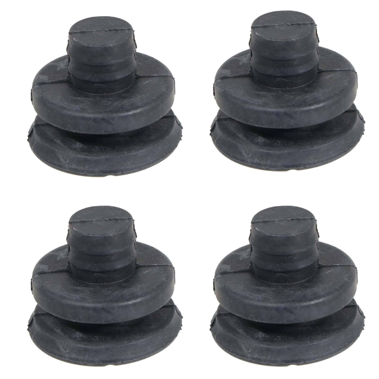 SPARES2GO Round Foot for Magimix Le Duo Plus Expert Juicer (Pack of 4 Feet, Black)