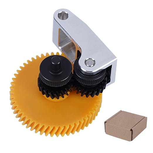 Upgrade Extruder Gear Assembly Made of Hardened Steel for Bambu Lab P1P, P1S, X1C, X1E, Hardened Steel Extruder Gear Kit, Flow Smoother and More Even, Hard and Wear-resistant for X1/P1 Series