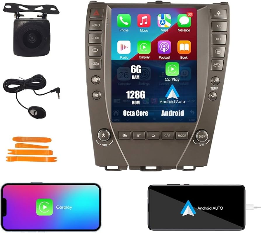 Amazon.com: Tesla Style Car CarPlay Android Auto Navigation Stereo