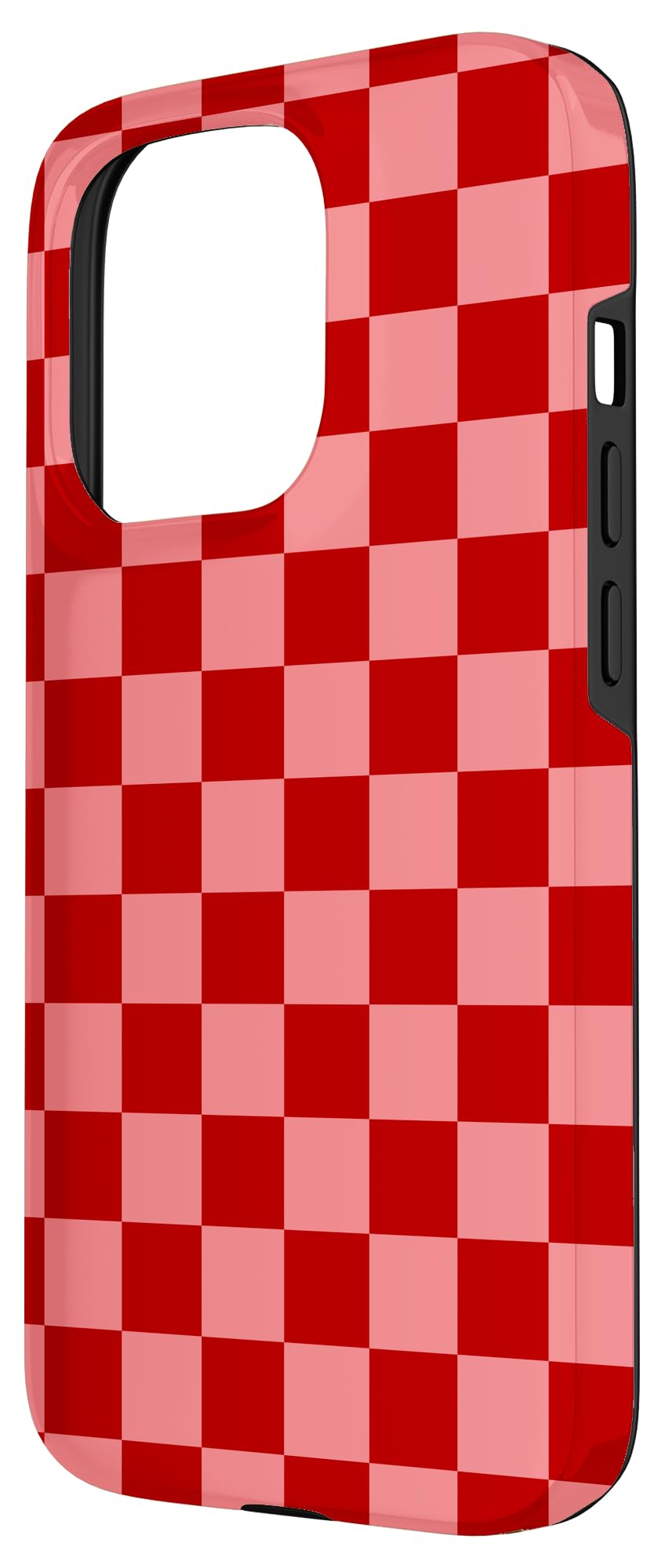 Checkerboard Checkered Checked Check Pattern Red Pink Color Case for iPhone 15 Pro - Image 2