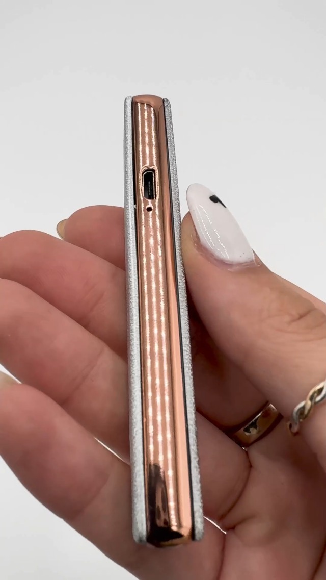 Encendedor eléctrico vintage estilo carrete Rose Gold miniatura 5