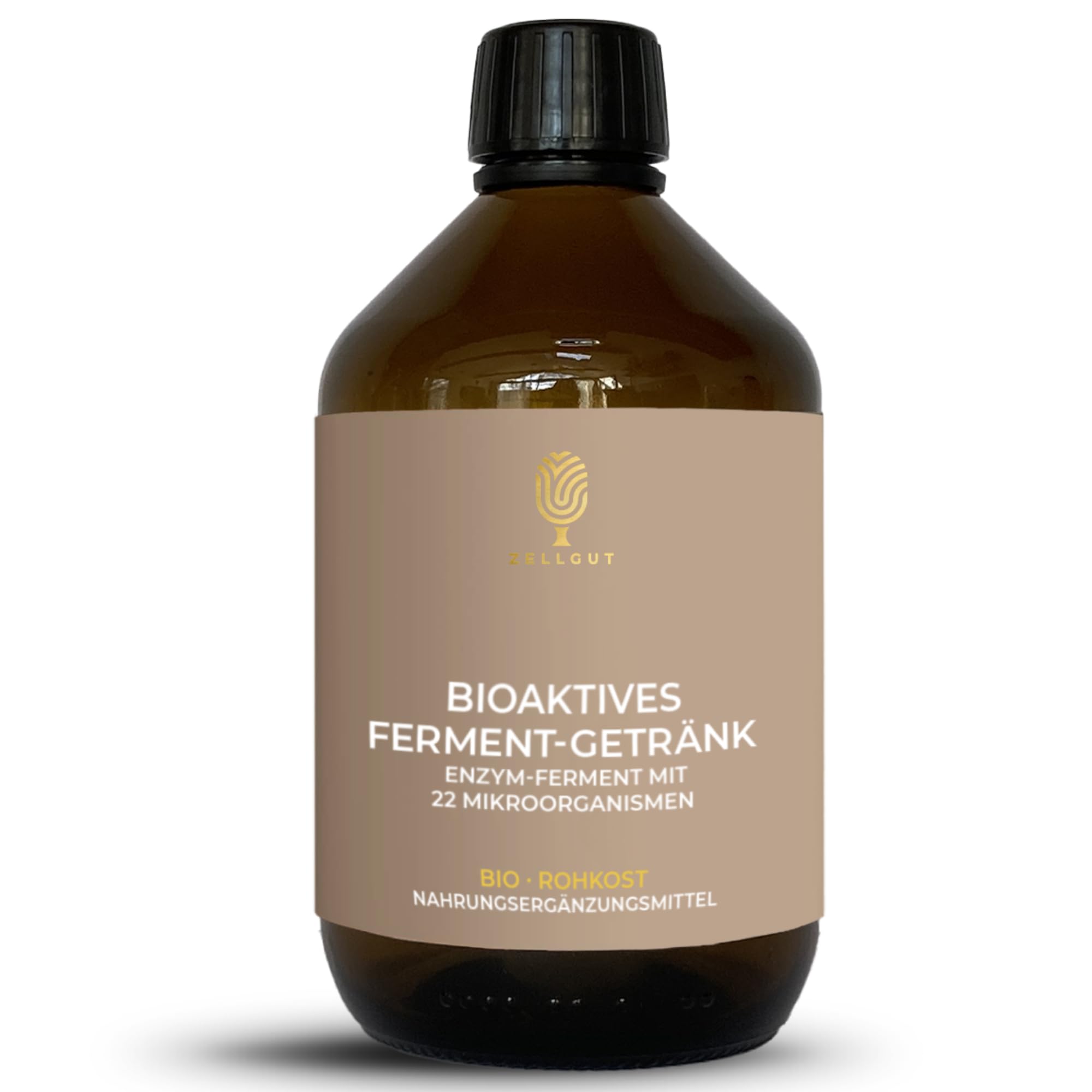 BIOAKTIVES FERMENT-GETRÄNK • Milchsäurebakterien • Enzym-Ferment mit 22 Mikroorganismen • Bio-Qualität aus Deutschland • Rohkost • Vegan • Laktosefrei