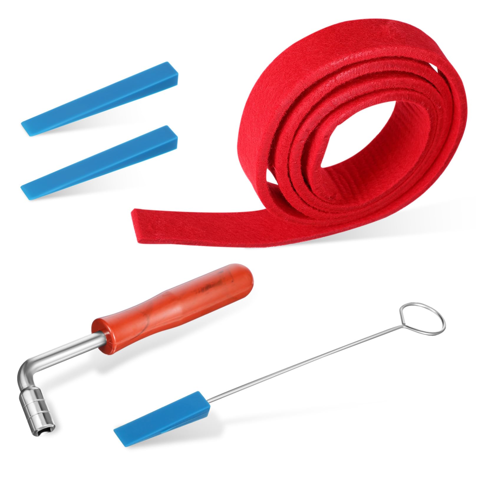 BESPORTBLE Jeu de Clé Accordage pour Piano Outils de Fixation Marteau Accordage avec Bande Étouffoir et Blocs Étouffoirs