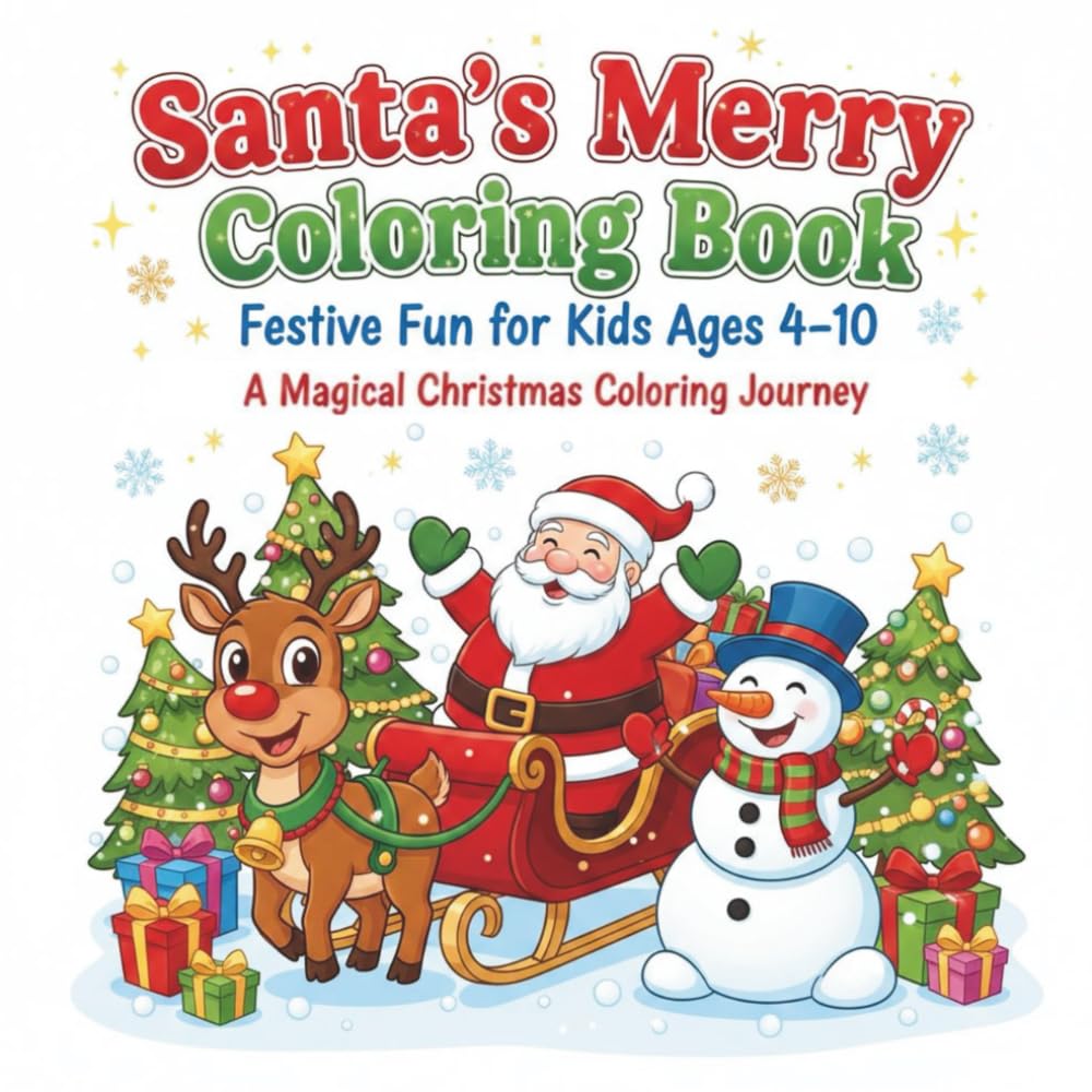 Santa's Merry Coloring Book: A Magical Christmas Coloring Journey