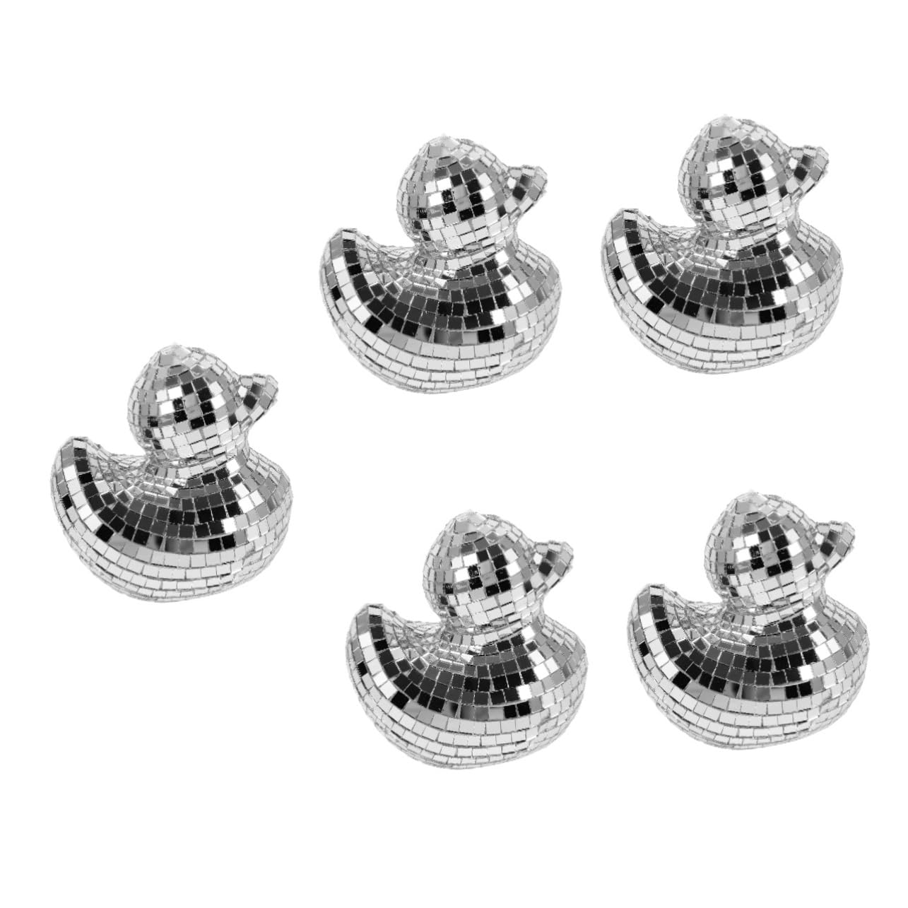Cabilock 5 Piezas Pato Discoteca decoración hogar Bola de Discoteca de Escritorio decoración de Mesa de Bola de Discoteca Bola de Espejos Bola de Discoteca Efecto de luz Espuma