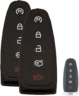 (2 PACK) RemoteOverstock for Replacement Remote Key Fob Shell Case Housing (BUTTON REPAIR KIT) fits 2011-2019 Ford and Lincoln Edge Explorer Escape Flex MKX MKS MKT Smart Key M3N5WY8609 - (INSTALLATION INSTRUCTIONS IN DETAILS)