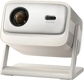 Projetor inteligente oficial licenciado Google TV 4K com WiFi e Bluetooth, WANBO Vali 1 Pro Dolby Audio, MEMC, Native 1080P, foco automático e Keystone, projetor de filmes portátil para casa ao ar