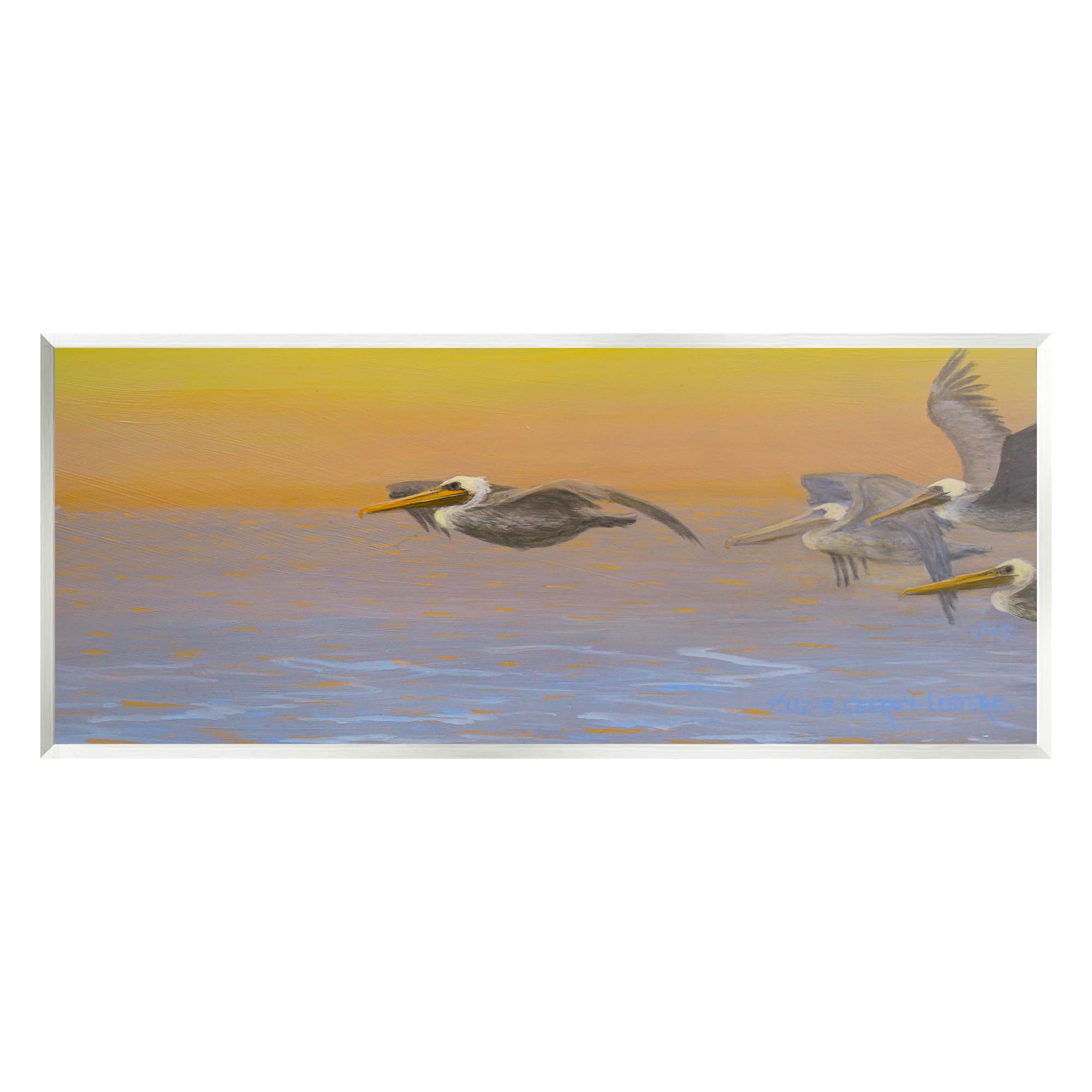 Stupell IndustriesPelicans Flying Ocean Sunrise Wall Plaque Art, Design by Suzie Seerey-Lester