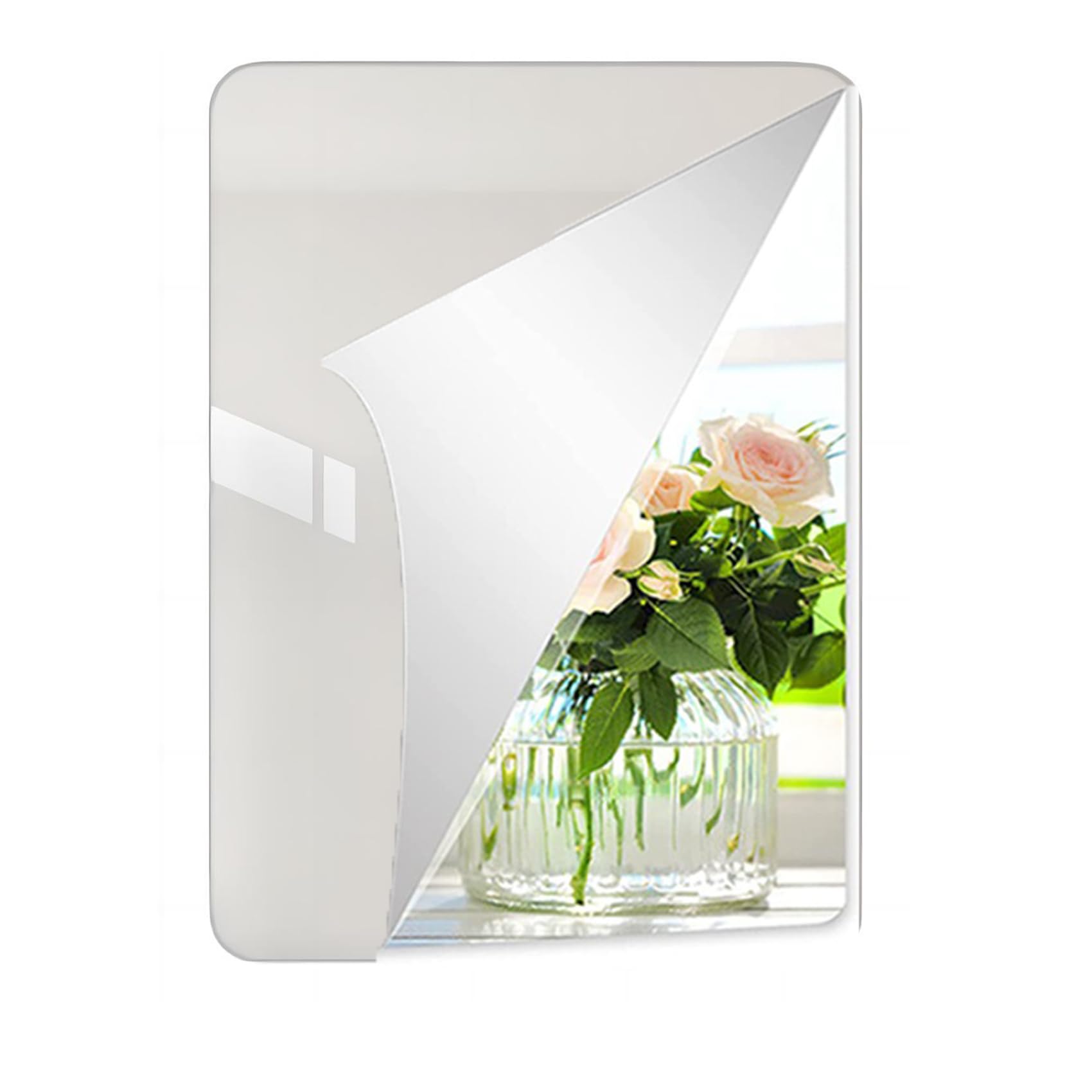 Self Adhesive Mirror Tiles 20x30cm, Stick On Wall Mirror Stickers for Home