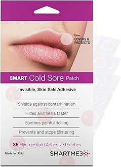 Smart Cold Sore Treatment Patch 36 ct | Soothe Itching and Burning | Discrete, Invisible, Skin Safe Adhesive