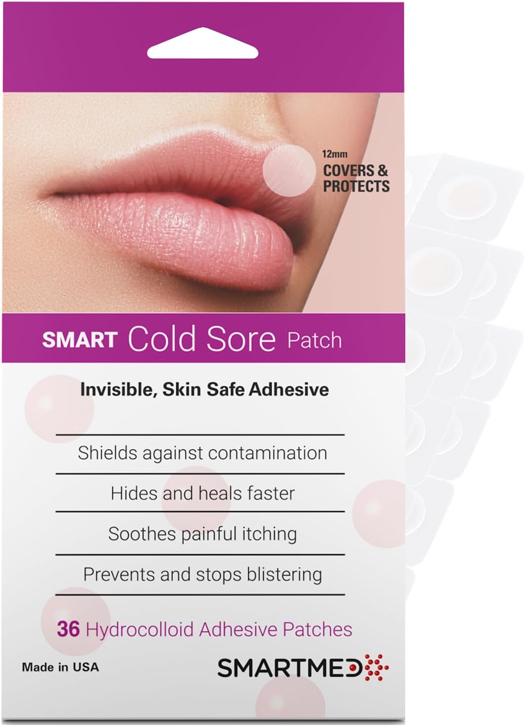 SMARTMED Smart Cold Sore Treatment Patch 36 ct | Soothe Itching and Burning |...