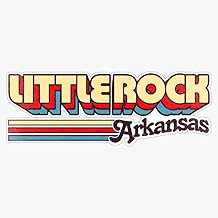 Little Rock, AR City Stripes Window Bumper Sticker Decal 5"