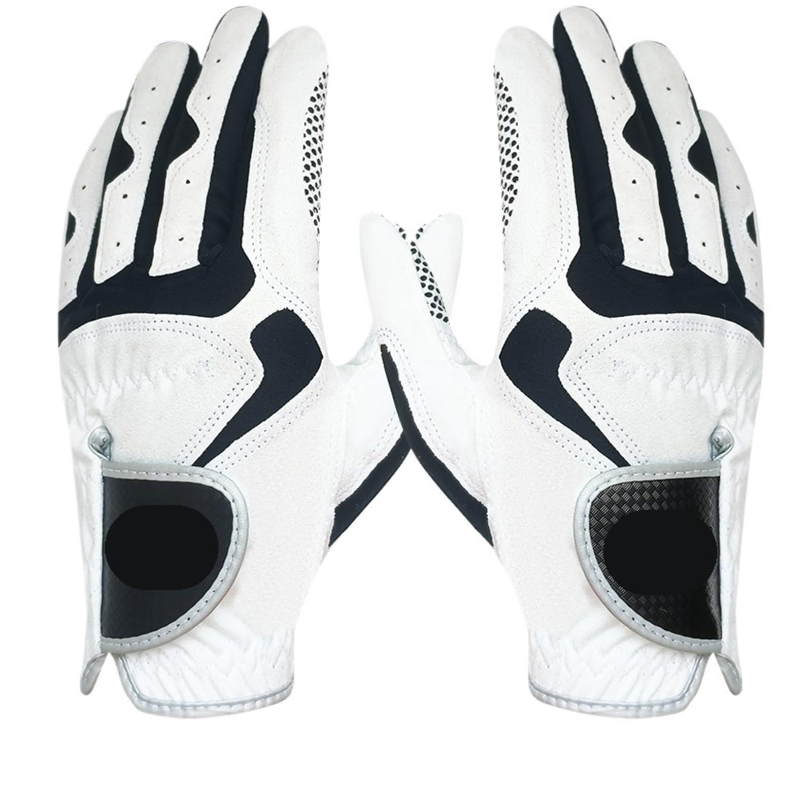 Guanto da golf Guanti da golf 2 pezzi for uomo donna unisex sportivi in ​​tessuto for mano sinistra destra per principianti(Right hand blue,Large L 25)