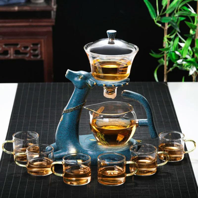 RAEF Deviazione Magnetica dell'Acqua per teiera in Vetro per infusori sfusi da Cucina bollitori per Cucinare Set Magnetico Tetera per infusore per tè